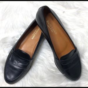 Ralph Lauren Black Leather Loafers